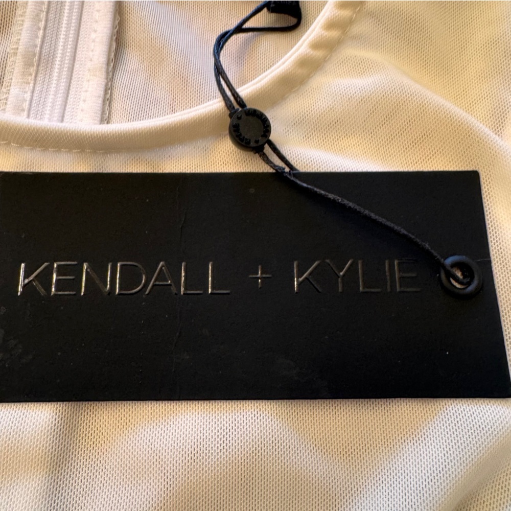 Kendall + Kylie Mesh White/Cream Body Suit Small Nwt — image 6 of 8